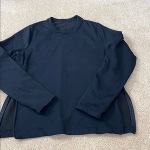 Lulu black sweatshirt with side zips